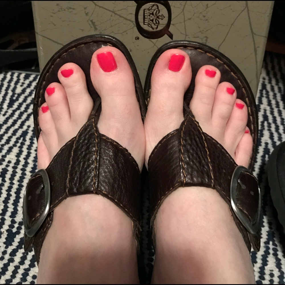 Born In Great used condition wedge sandals size 9